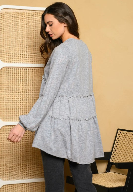 Busy Day Babydoll Top 7722
