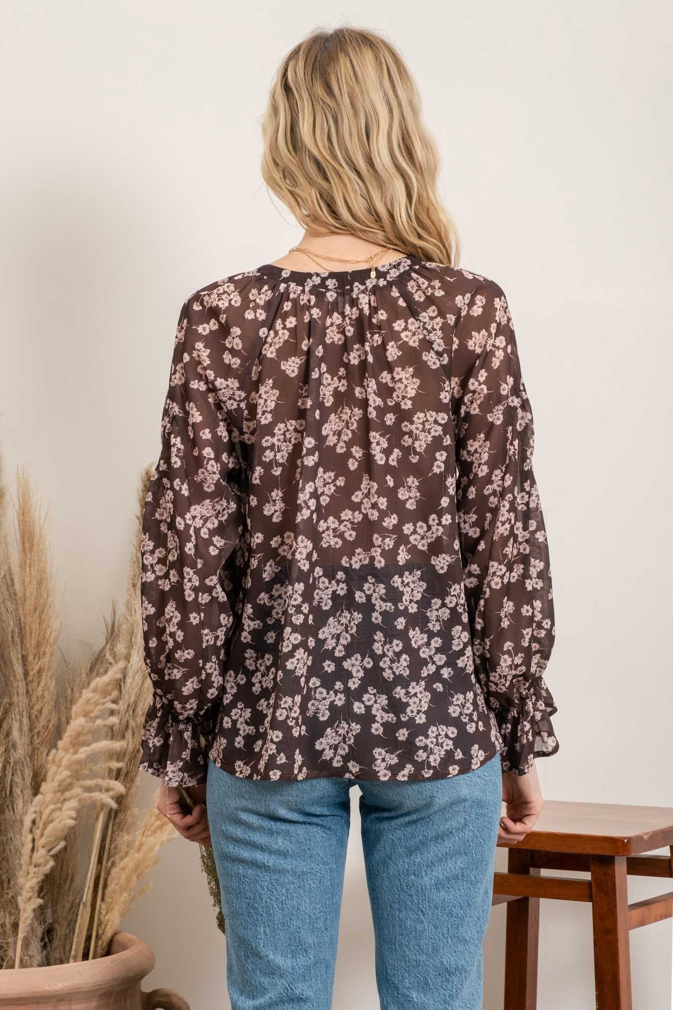 Falling Flowers Top 7733