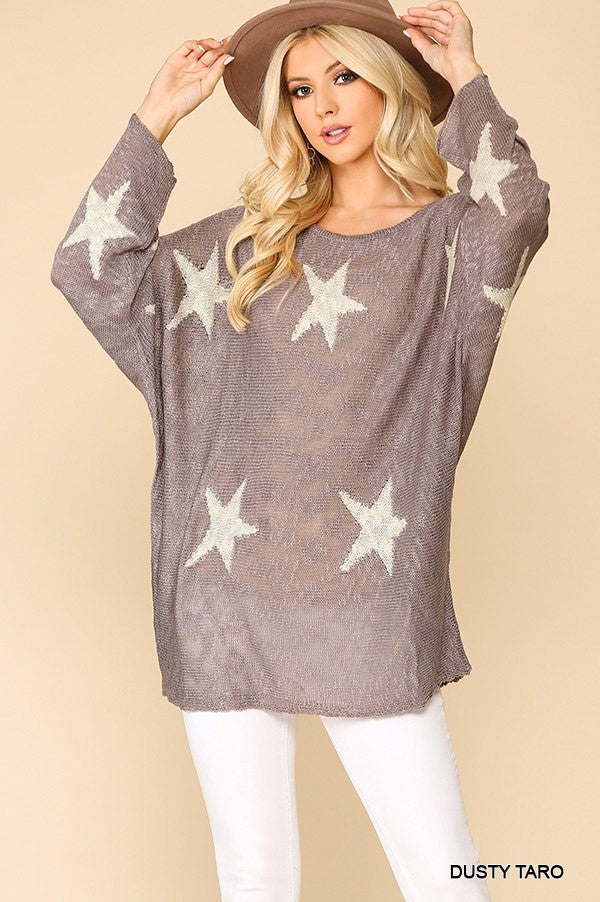 Star Print Tunic Top 7777 Final Sale