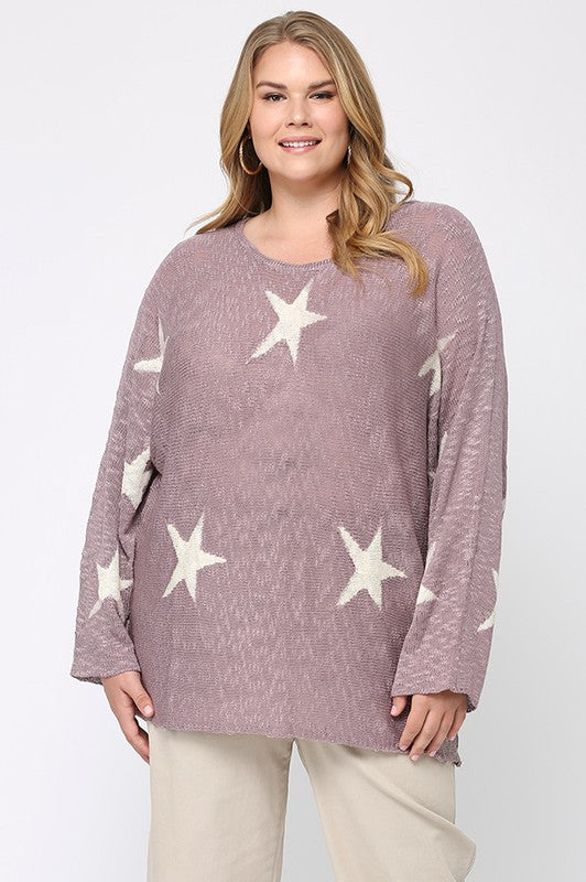 Star Print Tunic Top 7777 Final Sale
