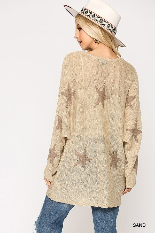 Star Print Tunic Top 7777 Final Sale