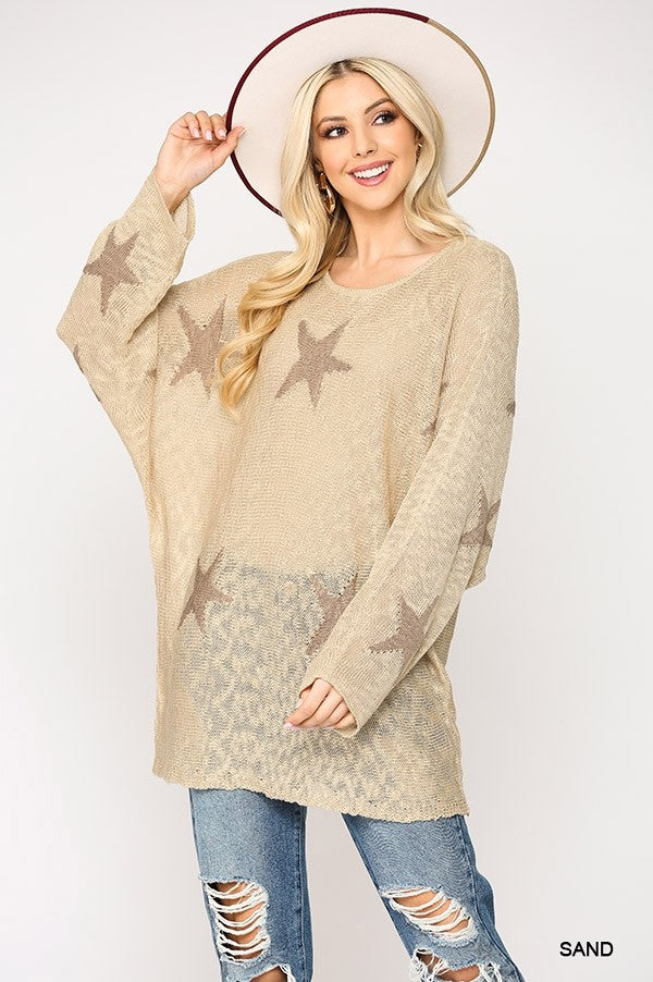 Star Print Tunic Top 7777 Final Sale