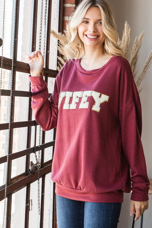 Awesome Wifey Top 7844 Final Sale