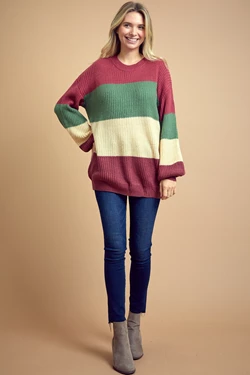 Ally's Colorblock Sweater 7894