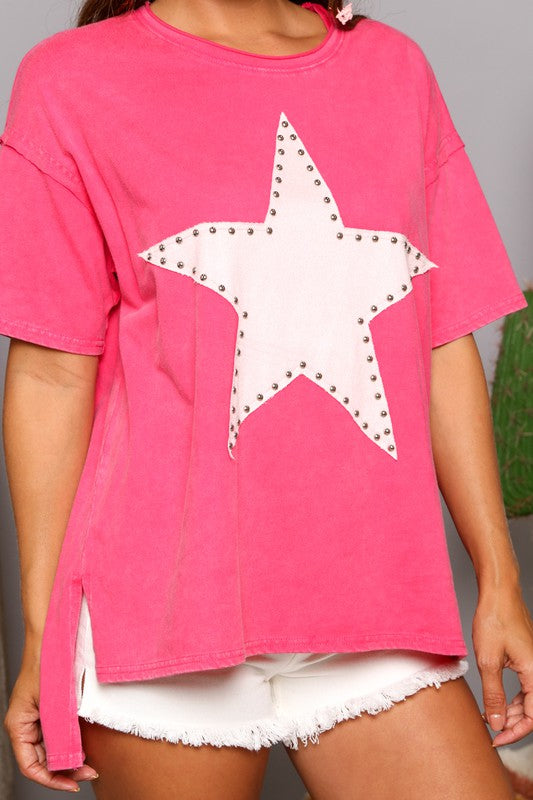 Cute Suede Star Top 7935