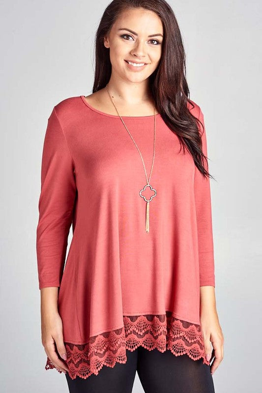 Casual Lace Trim Top 8000 Final Sale