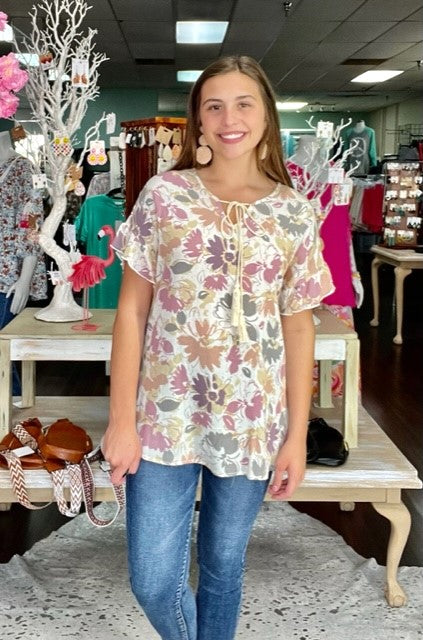 Flower Power Top 8067 Final sale