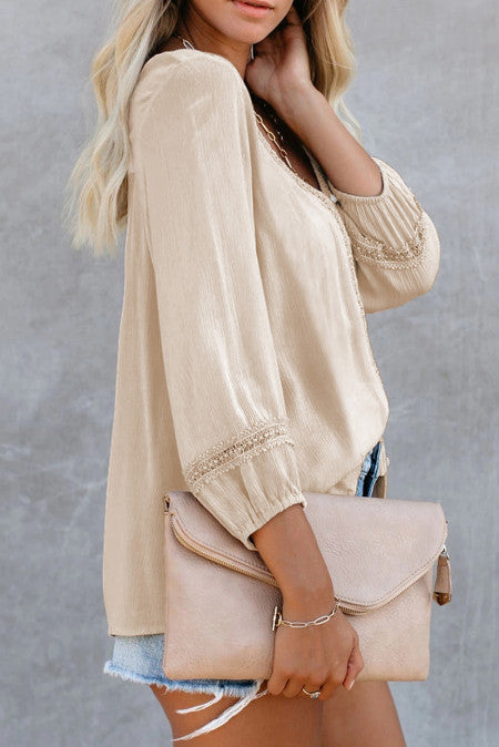 Love My Lace Top, Beige D553