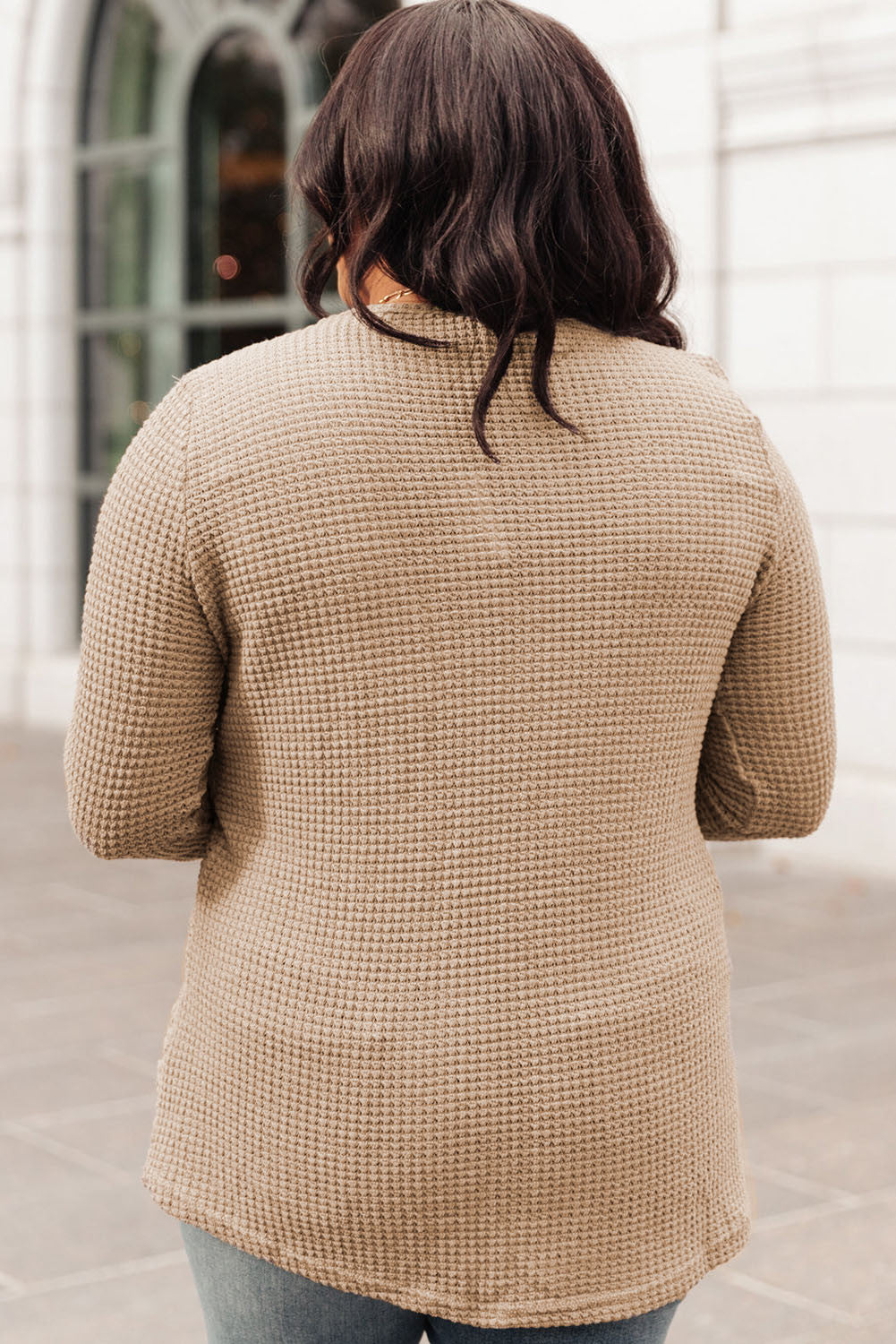 Peron Waffle Knit Top D810