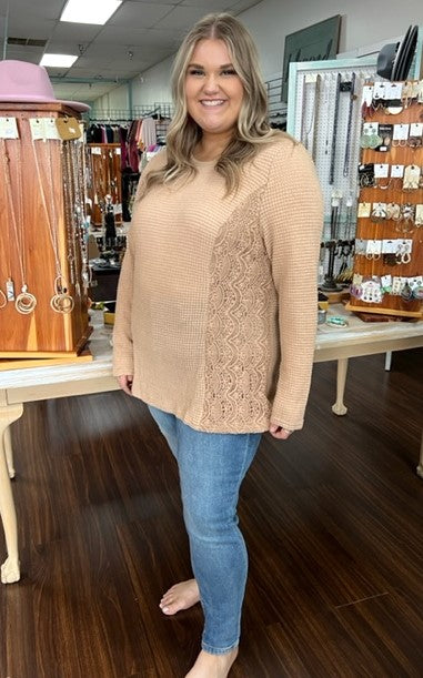 Peron Waffle Knit Top D810