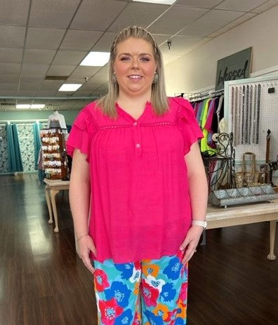 Jordan's Hot Pink Top D952 Final Sale