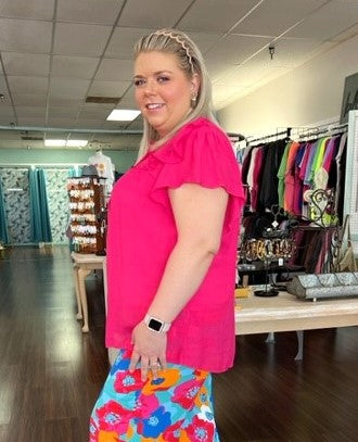 Jordan's Hot Pink Top D952 Final Sale