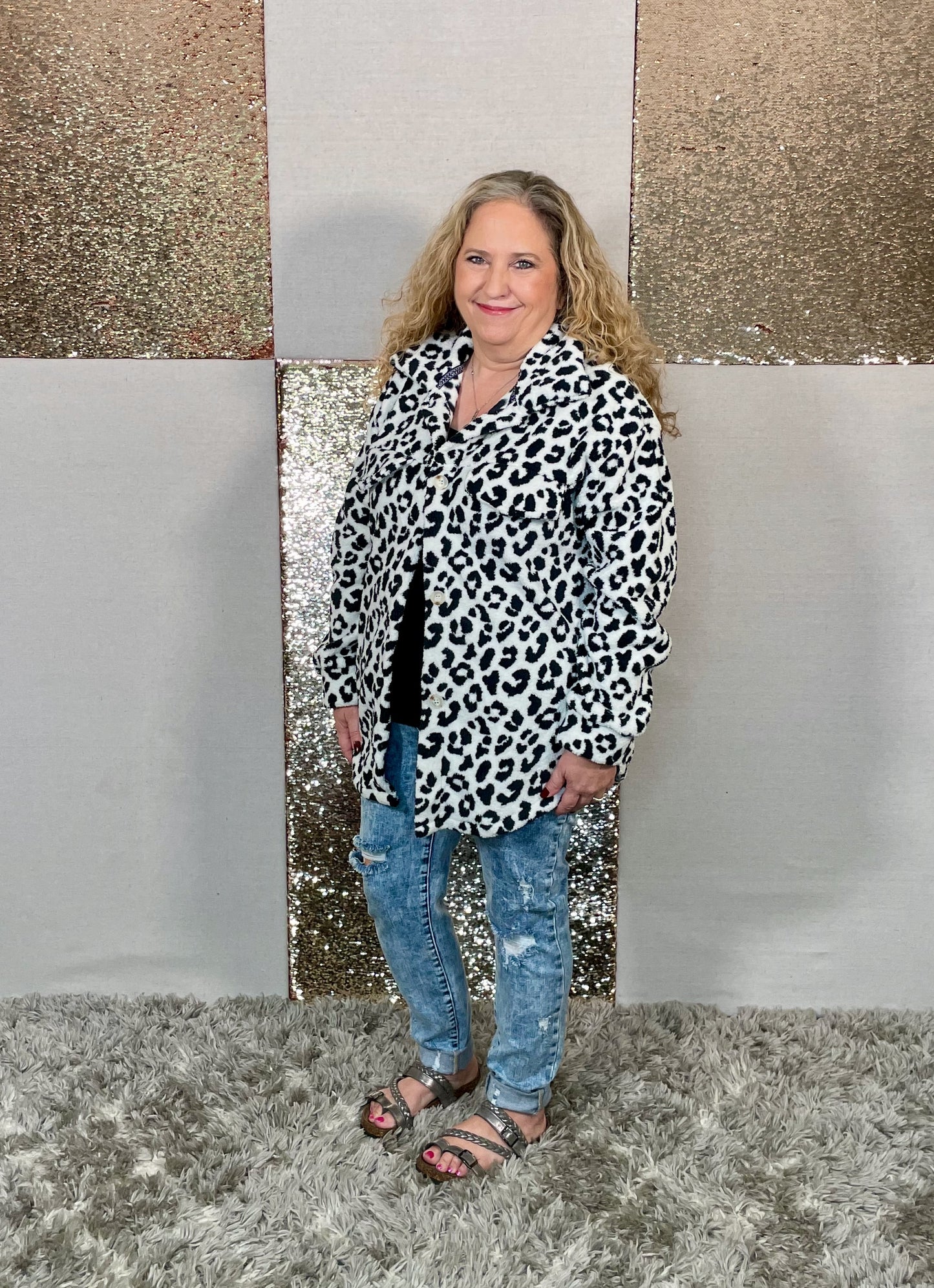 Soft Leopard Print Shacket G120 Final Sale