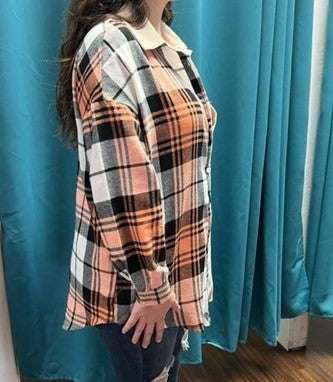 City Park Colorblock Shacket G135 Final Sale
