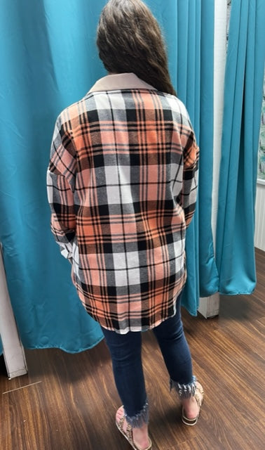 City Park Colorblock Shacket G135 Final Sale