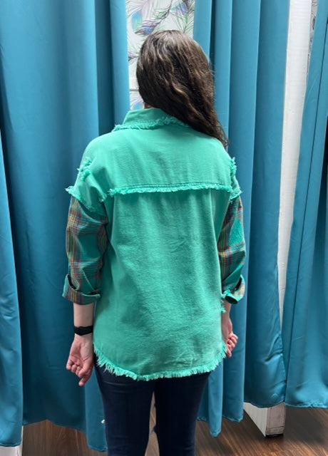 Madison Patchwork Shacket G155