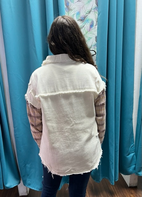 Madison Patchwork Shacket G155