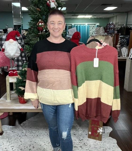 Ally's Colorblock Sweater 7894