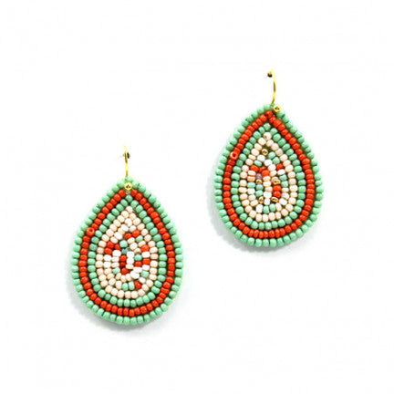 Tear Drop Seed bead earrings JR261