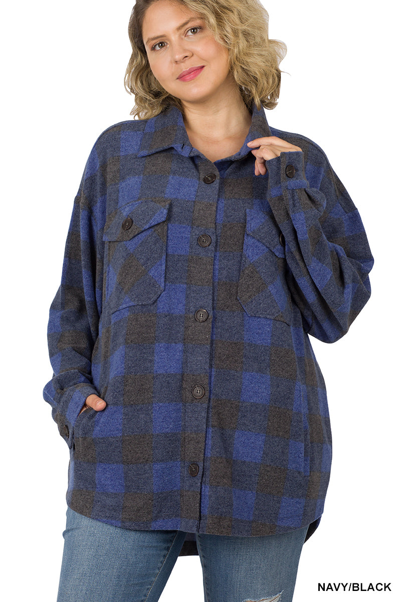 My Radiant Plaid Shacket Z581 Final Sale