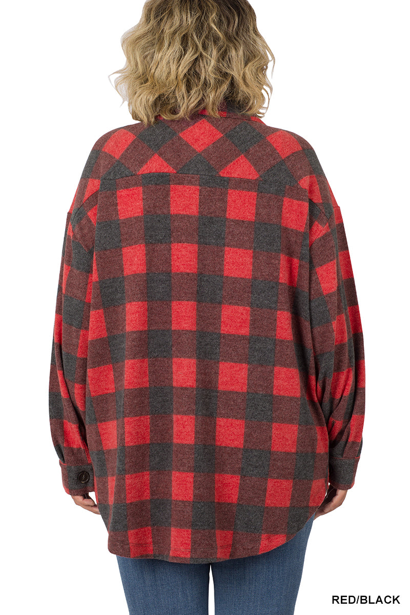My Radiant Plaid Shacket Z581 Final Sale