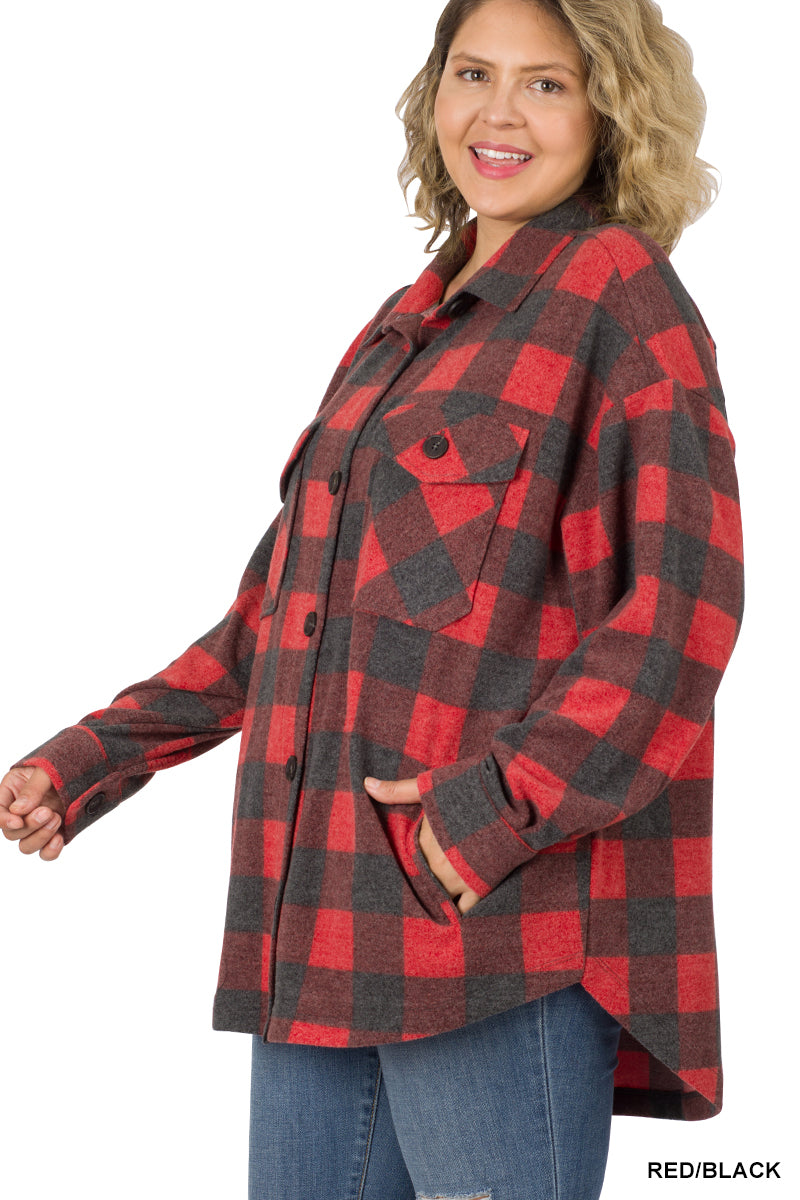 My Radiant Plaid Shacket Z581 Final Sale