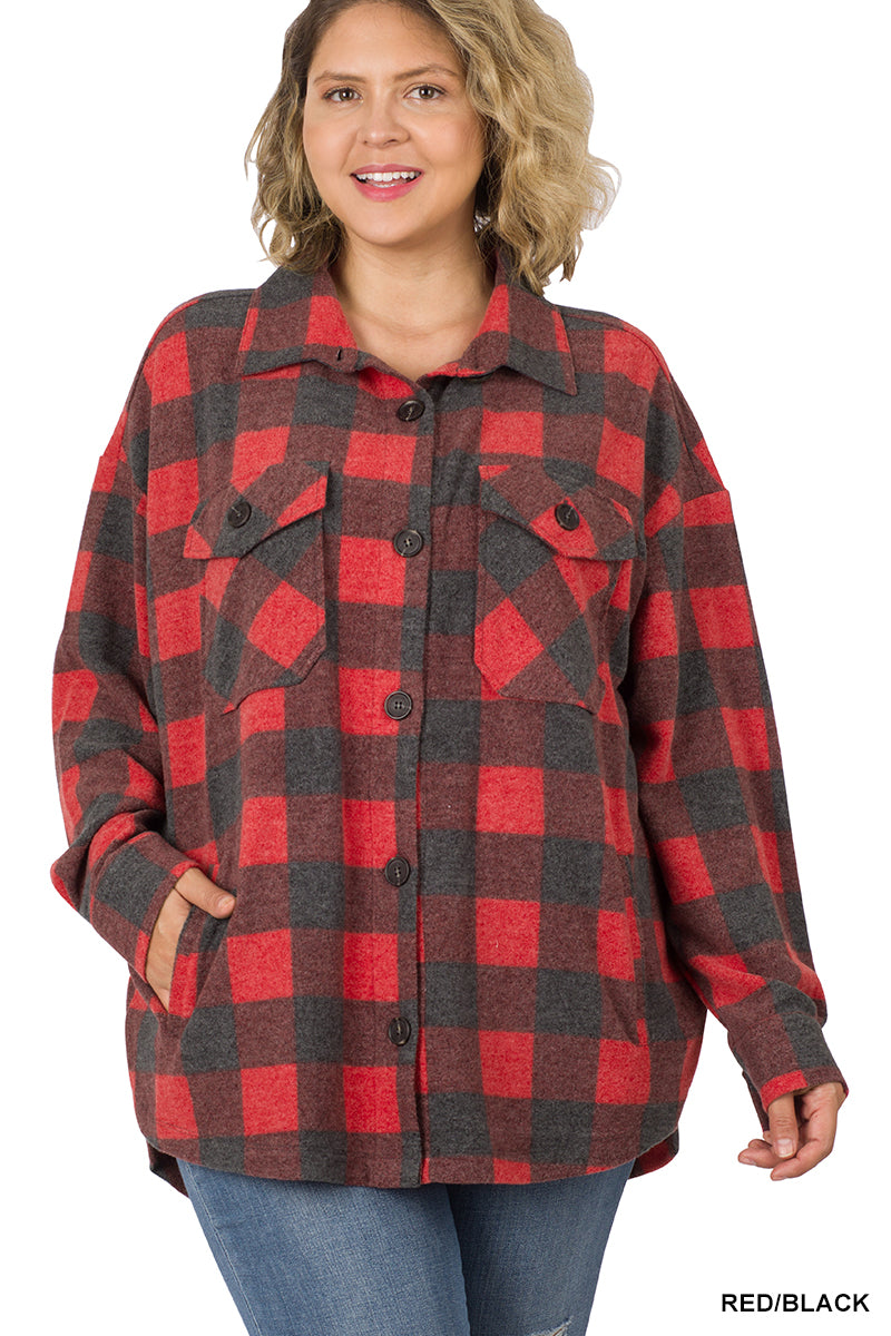 My Radiant Plaid Shacket Z581 Final Sale