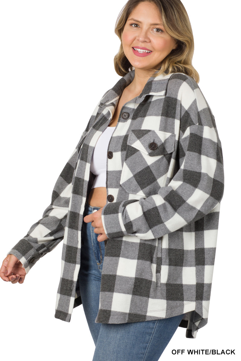 My Radiant Plaid Shacket Z581 Final Sale