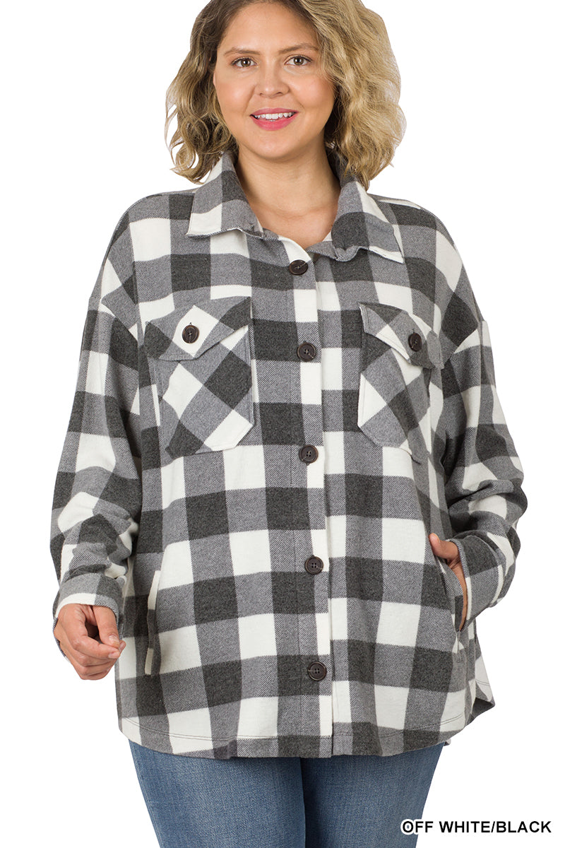 My Radiant Plaid Shacket Z581 Final Sale