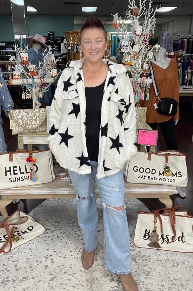 My Star Print Shacket G125 Final Sale