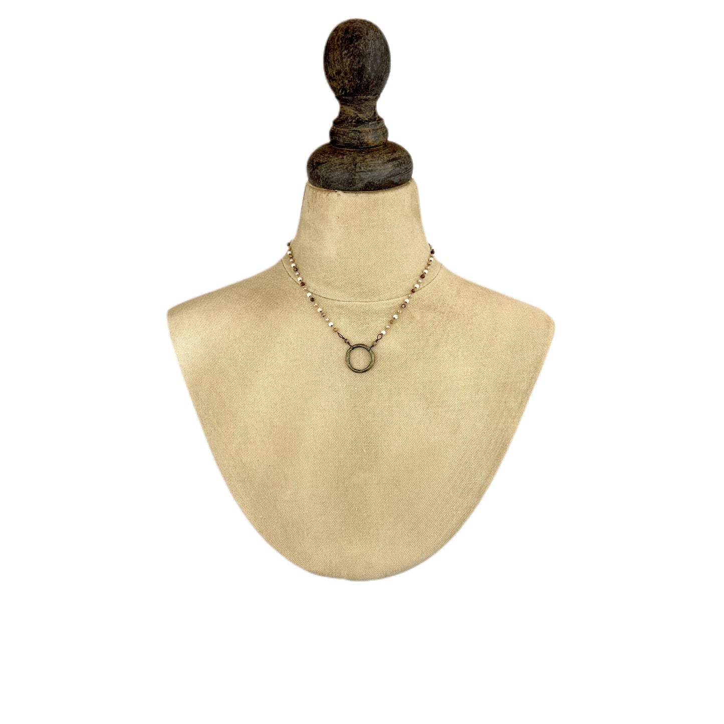 Circle pendant necklace Jasper JAC101