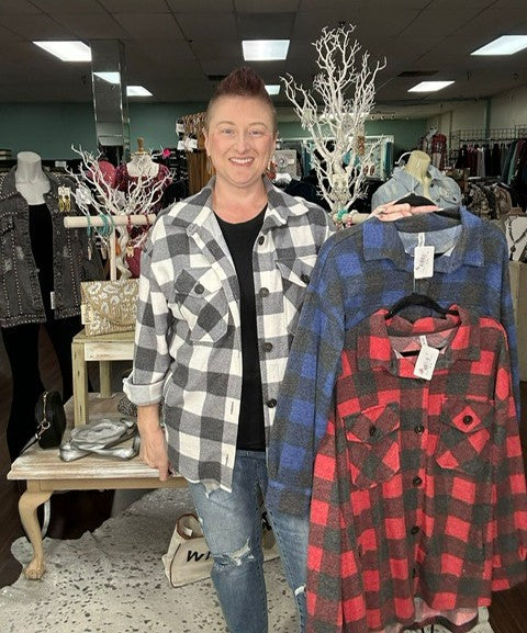 My Radiant Plaid Shacket Z581 Final Sale