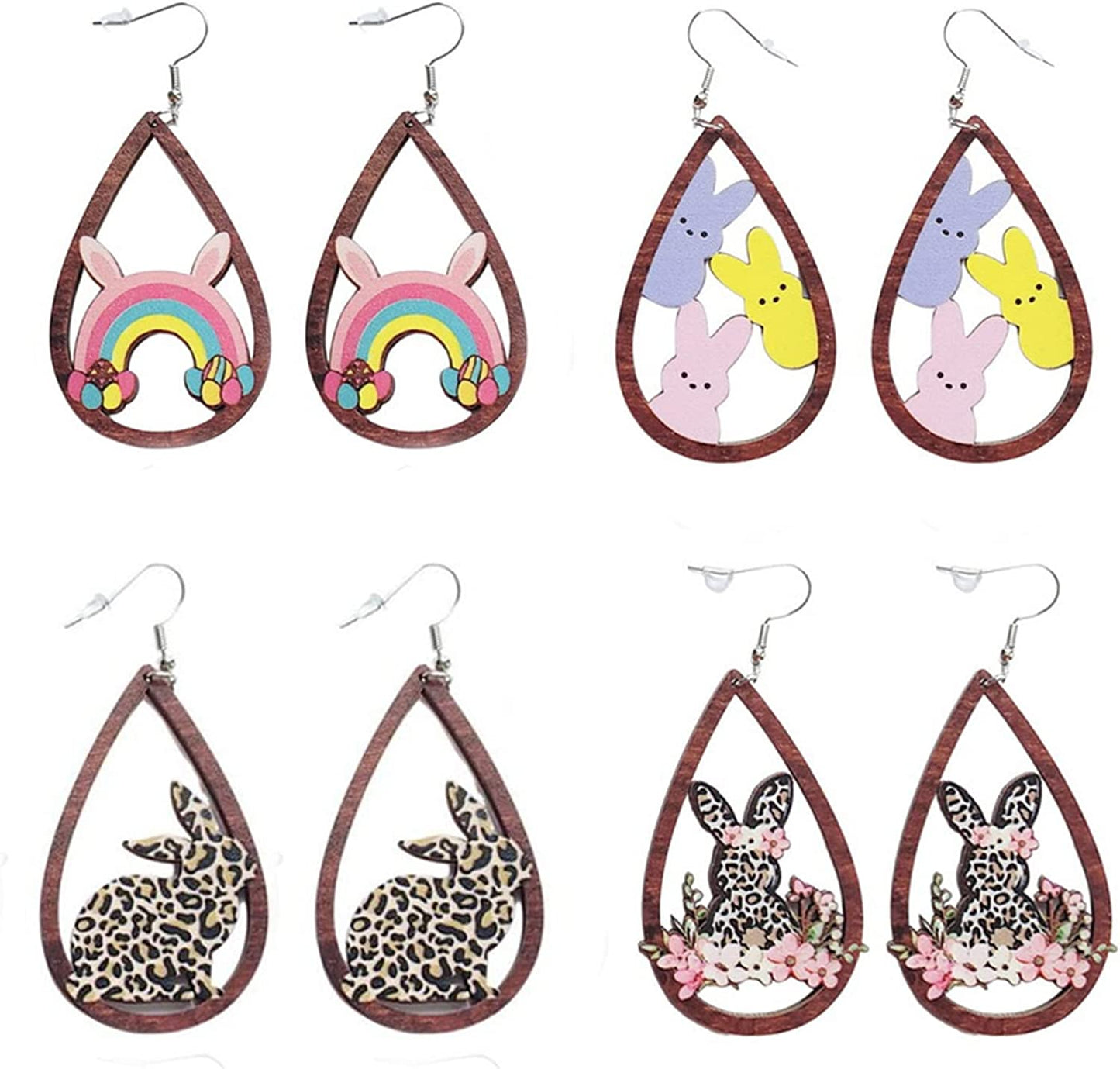 Wood Easter Earrings JSP120
