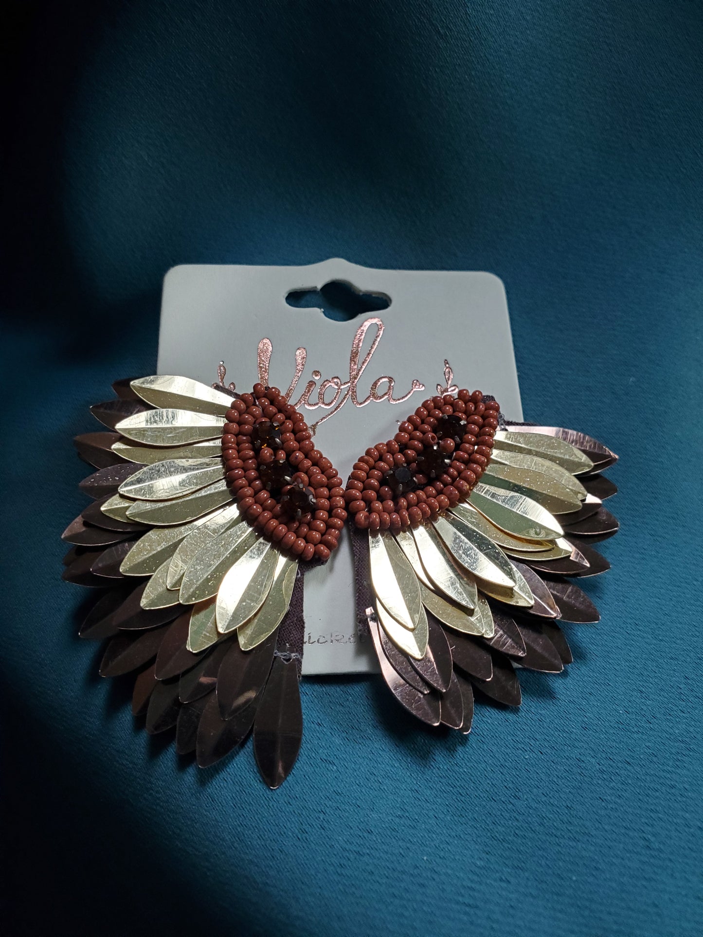 Wing Seed Bead Earrings JR209