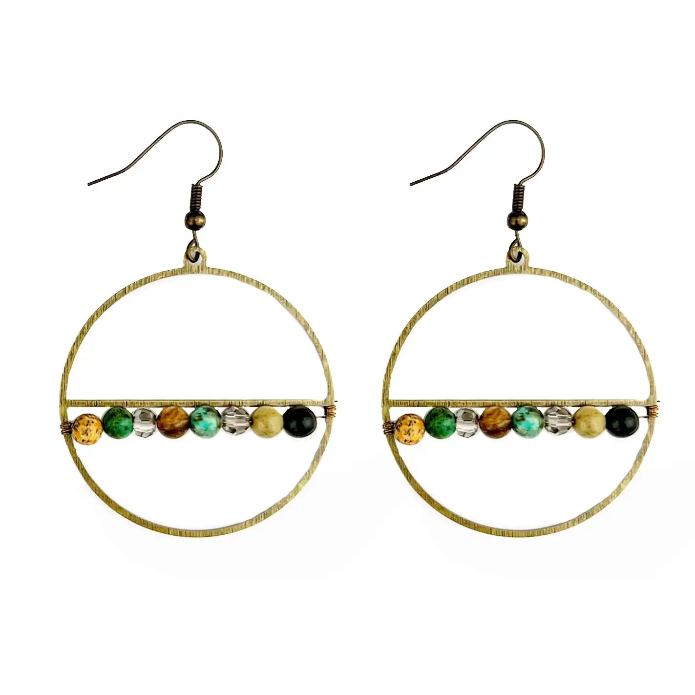 Jasper Bead Earrings JAC115