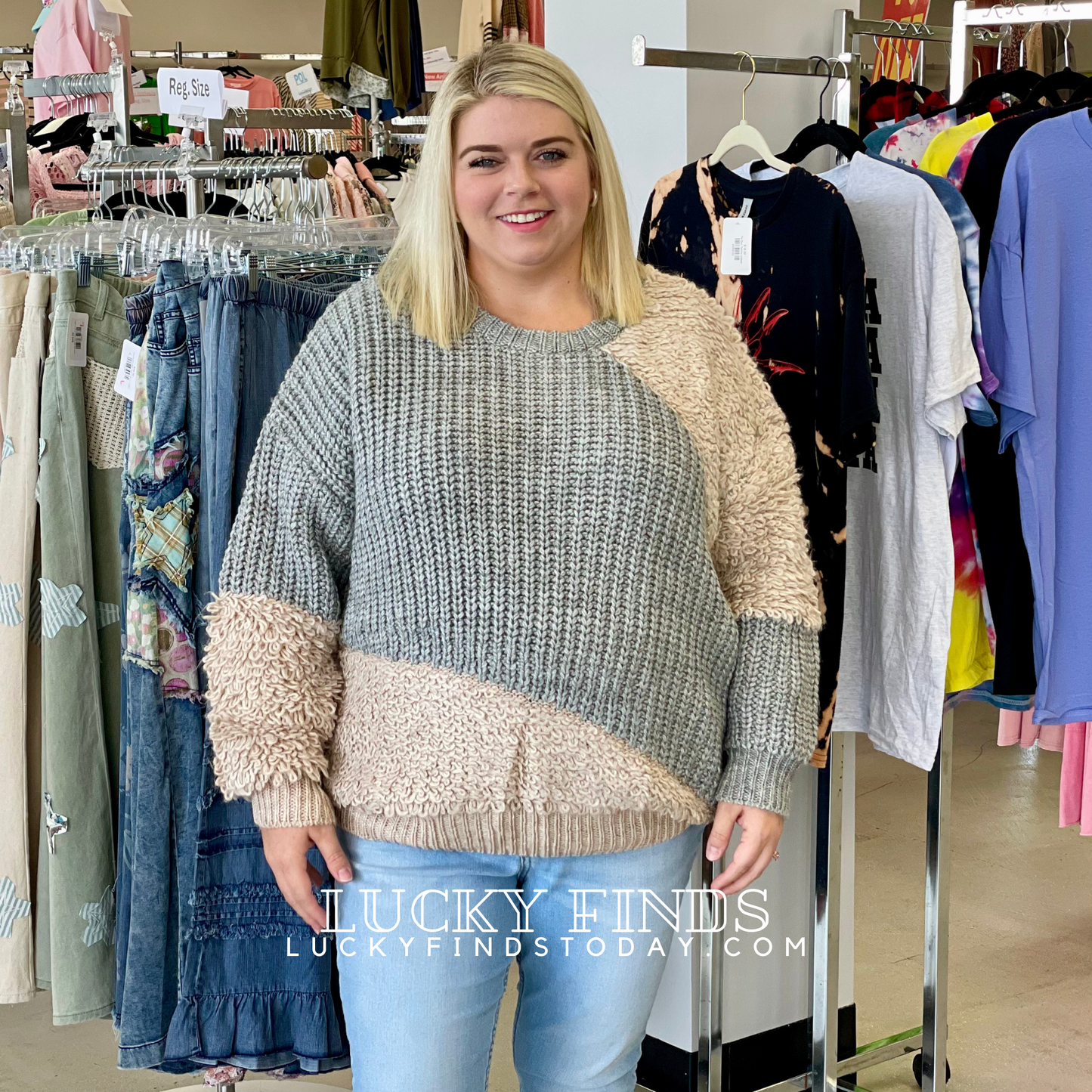 Cozy Curvy Sweater Top W109
