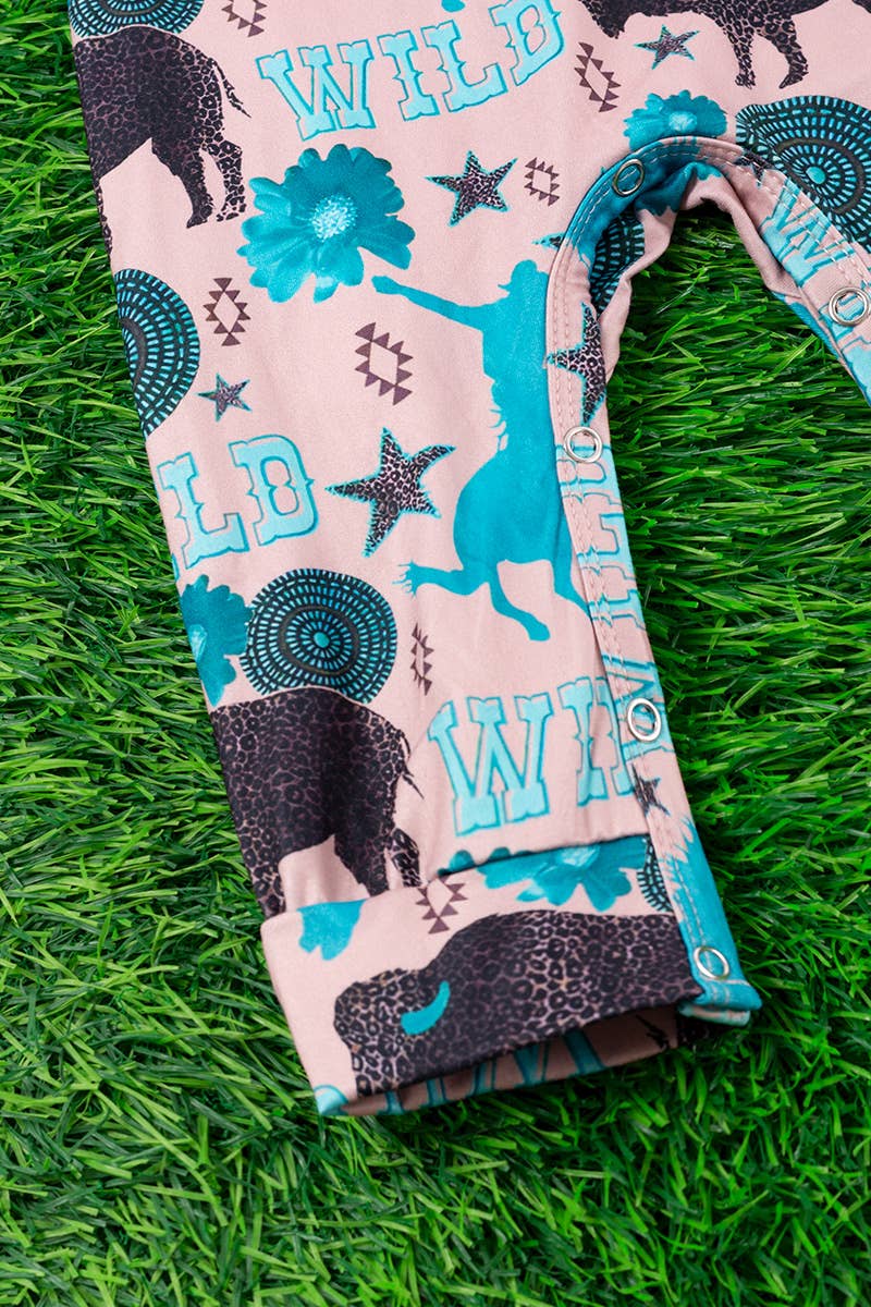 K144 BISON PRINTED INFANT ROMPER