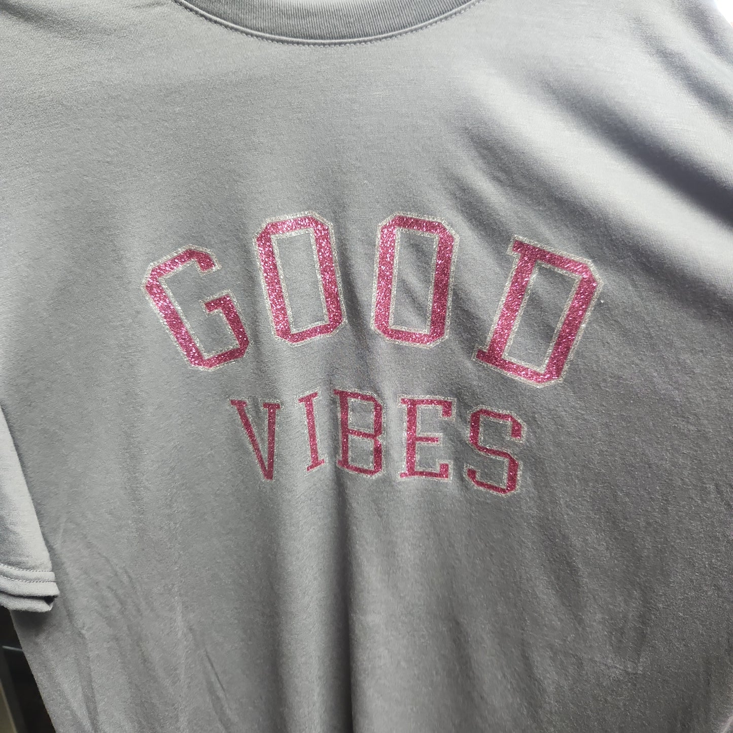 Good Vibes Glitter T Shirt CP193
