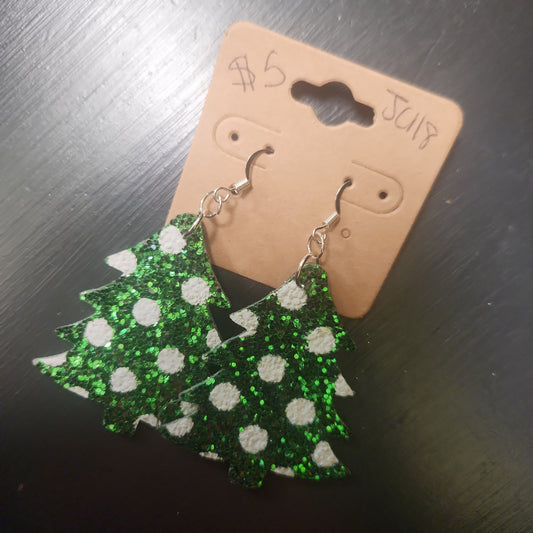 Sparkly Christmas tree Earrings JC118