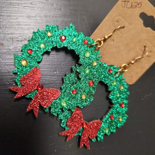 Christmas wreath Earrings JC125