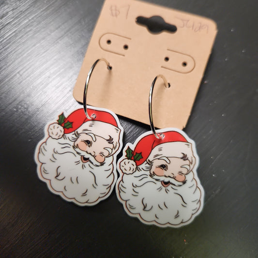 Winking santa Earrings JC129
