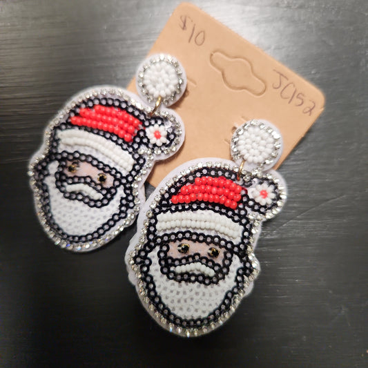 Beaded santa Earrings JC152