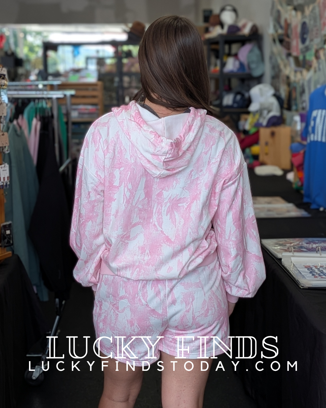 My Pink Camo Shorts Set D1739