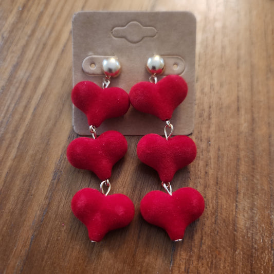 Red Velvet Heart earrings JC201