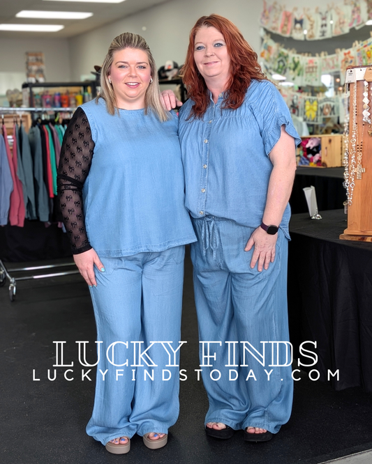 Feel Free Chambray Pants A273