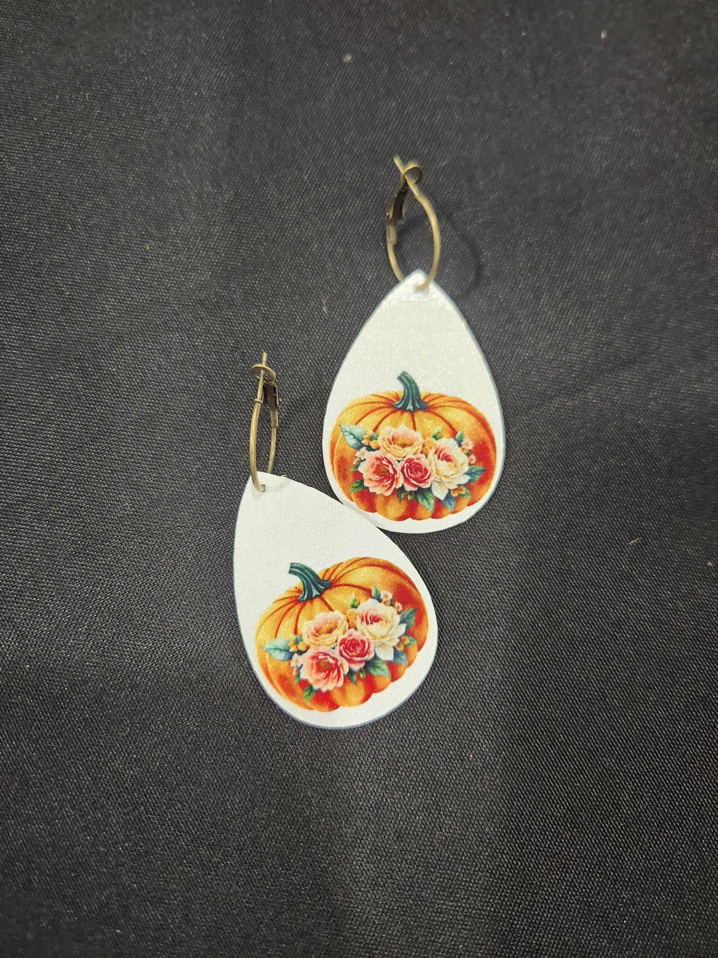 Pumpkin & Flower earrings JN460