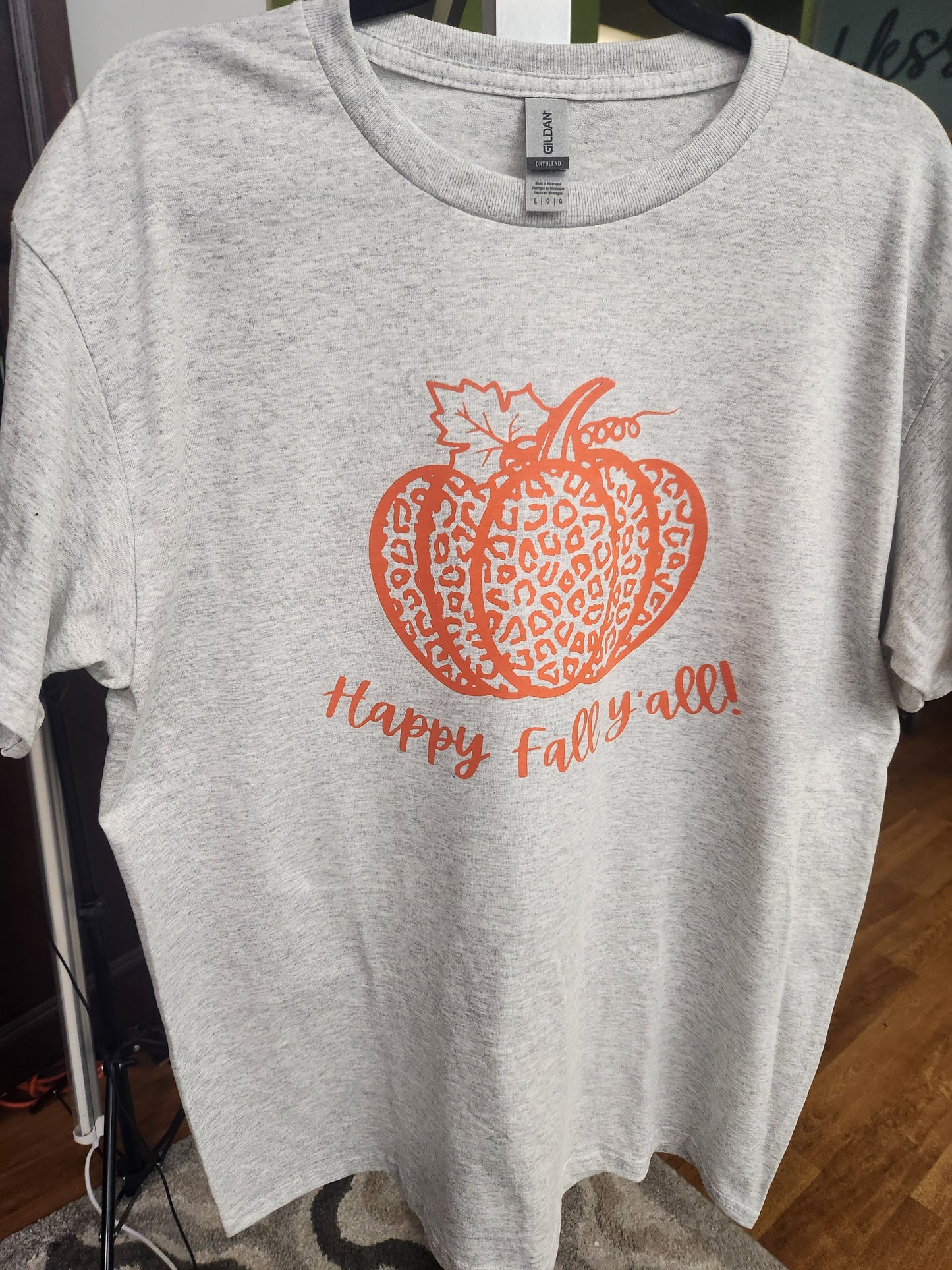 Happy Fall Y'all Orange Pumpkin Tee CP263