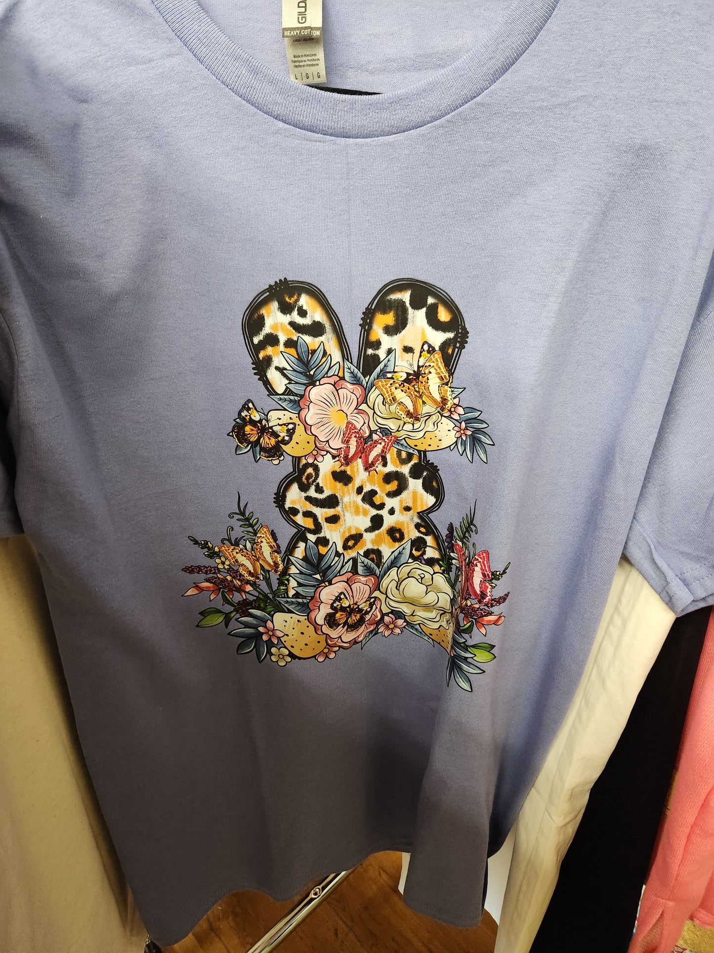 Leopard Bunny Flower T Shirt CP527