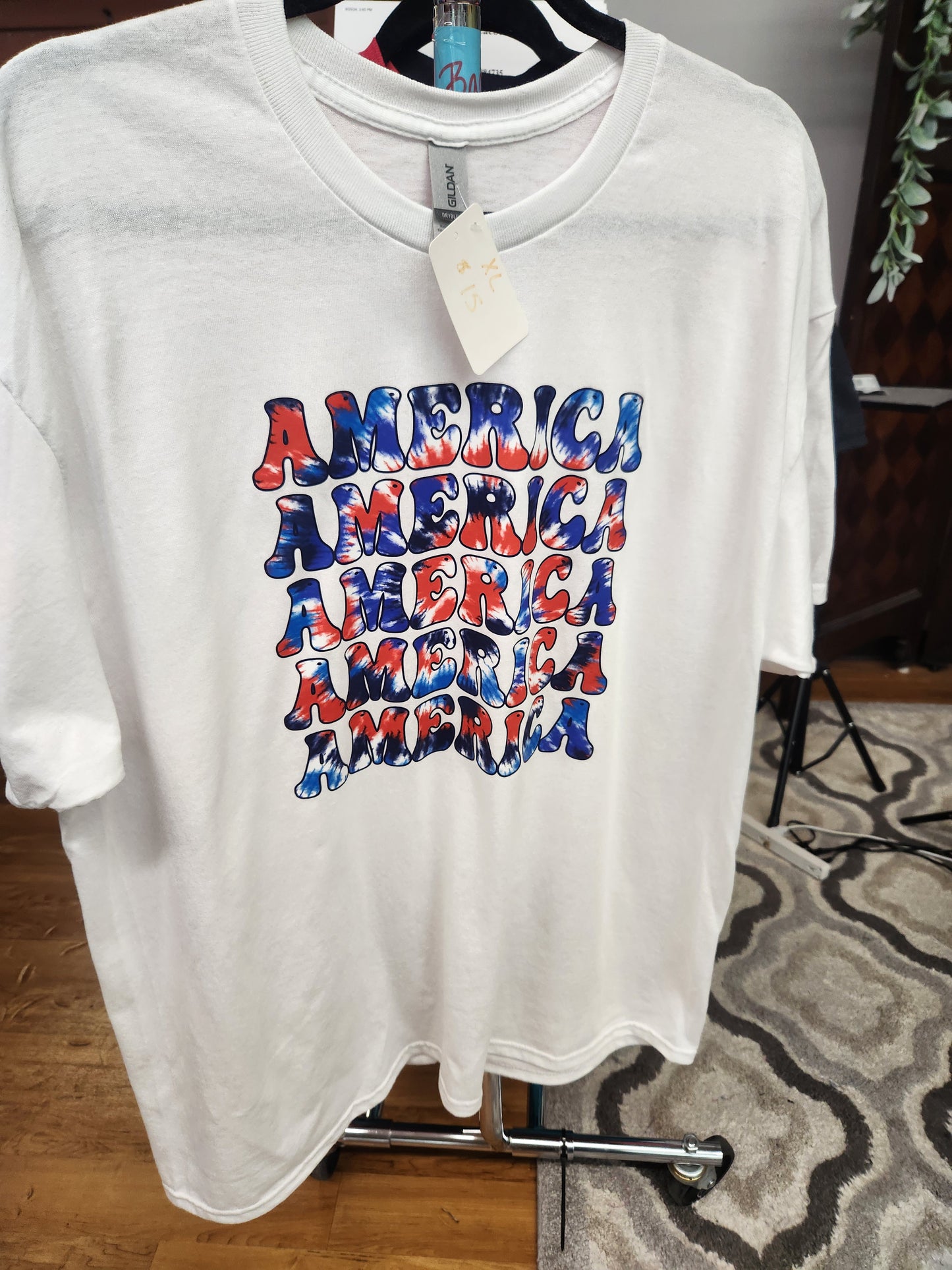 America Tie Dye Red White and Blue Tshirt CP546