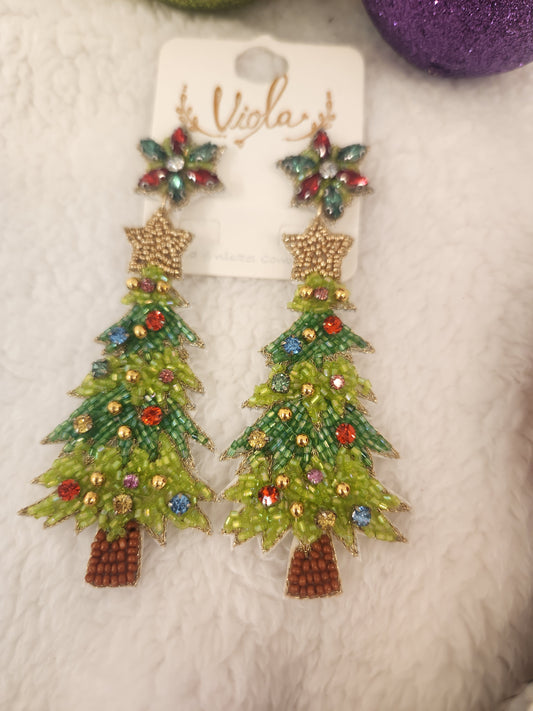 Sparkle Christmas Tree Earrings JC33